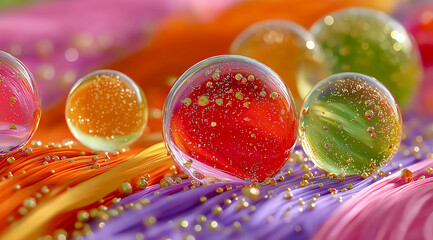 透明球体があるアブストラクトグラフィック素材