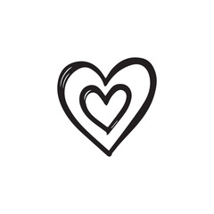 black Heart vector icon. heartbeat icon on isolated background. Symbol cardiogram heart logo in linear style. Vector illustration