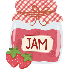 Strawberry Jam &ndash; Sweet Fruit Spread Food Illustration