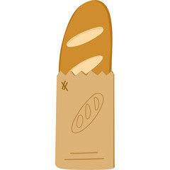 Baguette in Paper Bag – Fresh Bakery Bread Takeaway