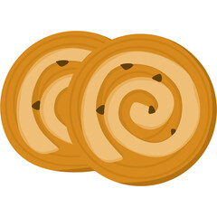 Two Cinnamon Swirl Buns &ndash; Sweet Bakery Pastry Dessert