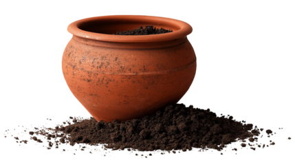 , ceramic, pottery, isolated, jug, object, brown, 