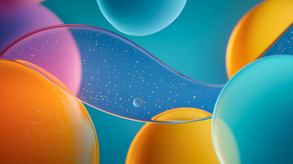 透明球体があるアブストラクトグラフィック素材