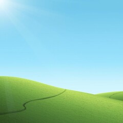 푸른언덕과맑은하늘배경