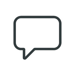 Naklejka premium Simple speech bubble icon for communication and dialogue