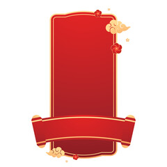 Happy Chinese new year 2026. Chinese new year banner for show product. Greeting card. China frame with lantern on red background.