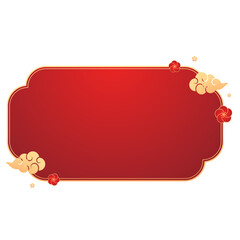 Happy Chinese new year 2026. Chinese new year banner for show product. Greeting card. China frame with lantern on red background.