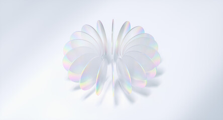 Abstract AI Business Innovation with Holographic Data Sphere. 3d rendering.