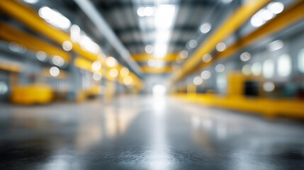 Industrial area background, blurred background, defocused manufacturing zone, factory setting ambiance, production facility environment, commercial industrial landscape, with copy