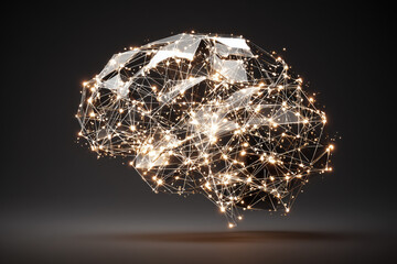 Abstract Digital Brain Representing Artificial Intelligence and Future Technology