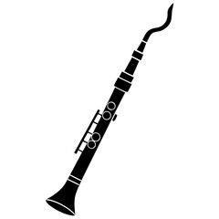 Vintage wooden flute music instrument isolated on white background as a classic old wood pipe object equipment © MDABDUL