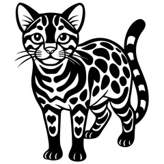 A cute cartoon illustration of a wild zebra and a striped tiger head designed as vector silhouettes for a nature wildlife art collection