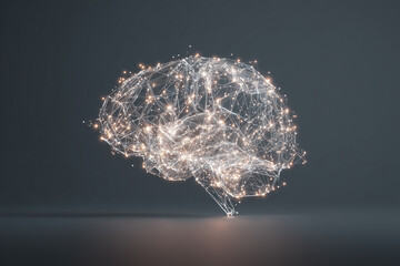 Abstract Digital Brain Representing Artificial Intelligence and Future Technology