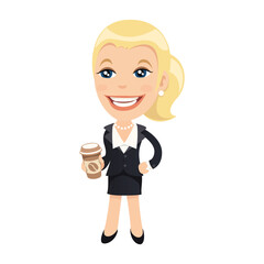 cartoon businesswomen