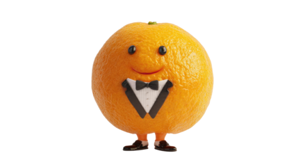 Orange Character in a Tuxedo