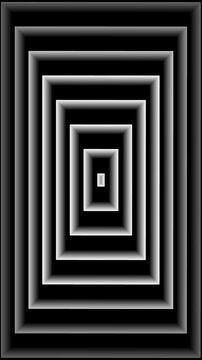 Abstract glowing radio waves animation. Rectangle Loop in black background. white color Radio wire animation.