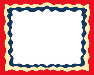 Decorative Frame with Red Border: A versatile design featuring a clean, blank space encased within a decorative frame, with a red border, perfect for adding a touch of elegance or emphasizing content.