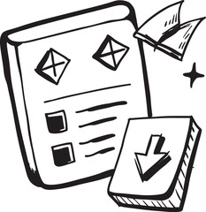 Check list icon set vector web design symbols and check mark buttons illustration for business email communication