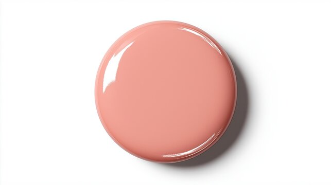 Glossy coral paint swatch on white