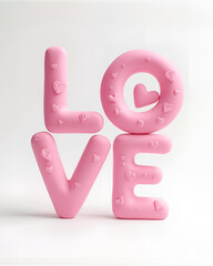 love, pink calligraphy, modern lettering, handwritten script, romantic typography, valentines day, valentine design, love text, bright pink text, romantic word, elegant script, stylish lettering, mini