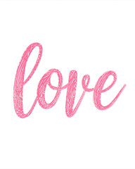 love, pink, calligraphy, typography, lettering, modern calligraphy, romantic, romance, valentine, valentines day, love word, pink text, handwritten, script font, brush lettering, minimal design, cute,