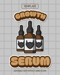 growth serum editable text effect with modern and simple style