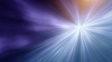 Obraz premium Stunning Abstract Background with Dynamic Light Rays Emitting in Various Shades of Purple, Blue, and Hints of Orange for Creative Designs and Visual Presentations