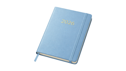 blue 2026 planner isolated
