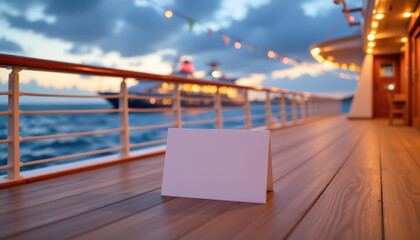 Twilight Deck Celebration Mariners Ship with String Lights