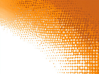 Minimal orange halftone geometry, atomic age abstract vector, contemporary design, isolated on white background