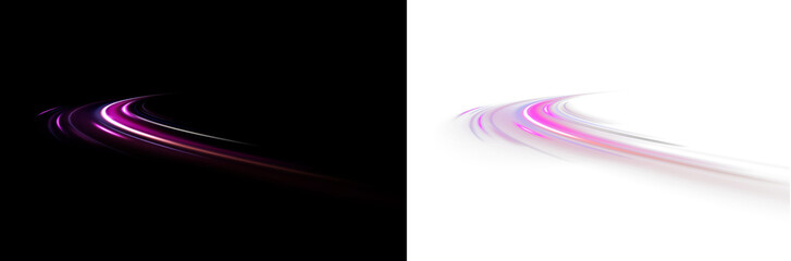 Road swirl line color light motion traffic speed city night.
