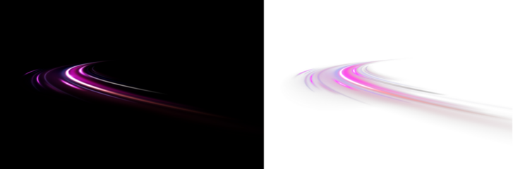 Road swirl line color light motion traffic speed city night.
