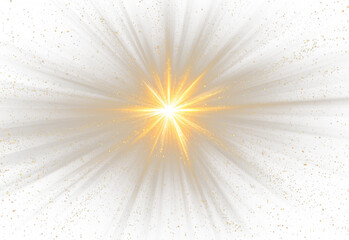 Star beam glow flash light radiant cosmic lens flare.
