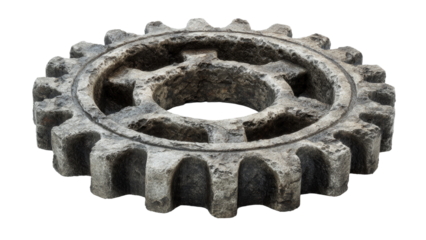 Stone Gear on Transparent Background