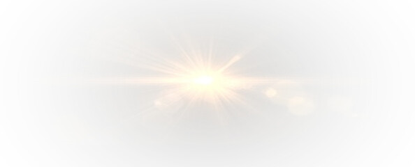 Beam glow star light flash radiant cosmic lens flare.
