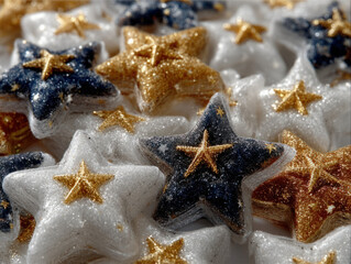 Stars on white background