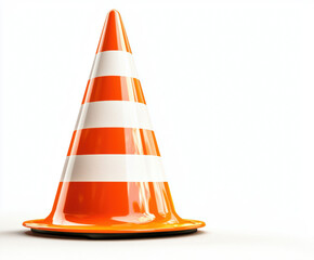Traffic cone isolated on white