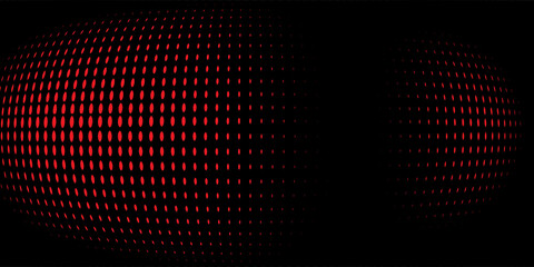 Red dot and black abstract background