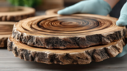 Worker installing built-in wireless charging surfaces