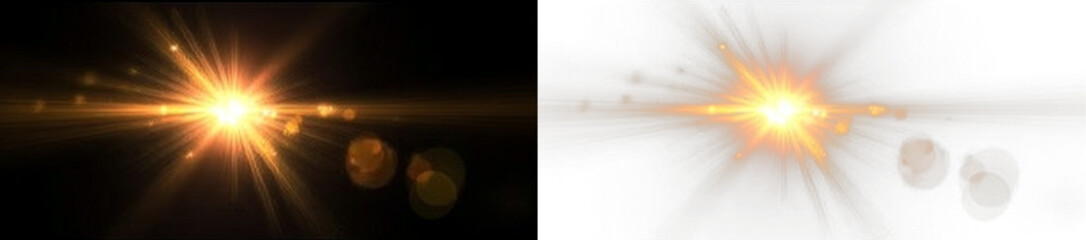 Glow flash star light beam bright lens flare cosmic.
