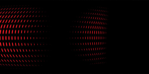 Red dot and black abstract background