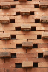 Ventilated Brick Wall Texture With Repeating Pattern