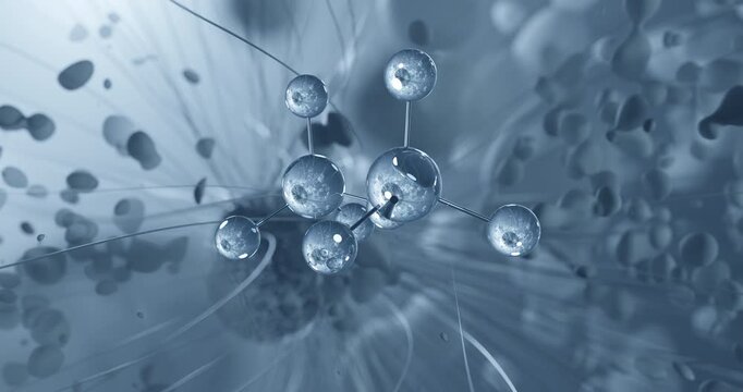 Pyrophosphate rotating molecular 3d structure ball-and-stick model, looped video inorganic phosphate
