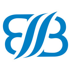 Obraz premium Abstract FB Letter Logo Design in Blue, Modern Creative Monogram Icon