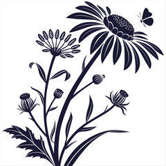 Sunflower silhouette sunflower art