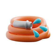 Garden hose 3d illustration
