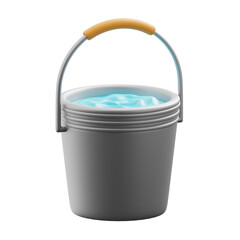 Water Bucket with Handle 3d illustration