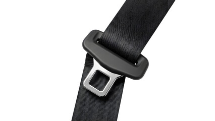 seat belt buckle and webbing on transparent background PNG