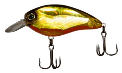 Gold and orange casting fishing lure