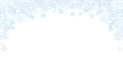 snowflakes border, isolated on transparent background PNG